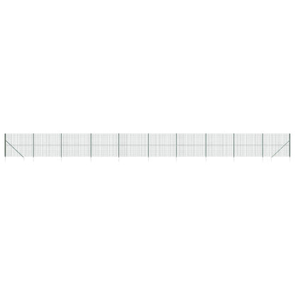 Maschendrahtzaun mit Bodenhülsen Grün 1,8x25 m