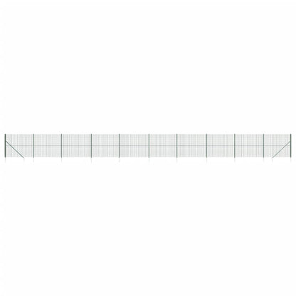 Maschendrahtzaun mit Bodenhülsen Grün 2x25 m