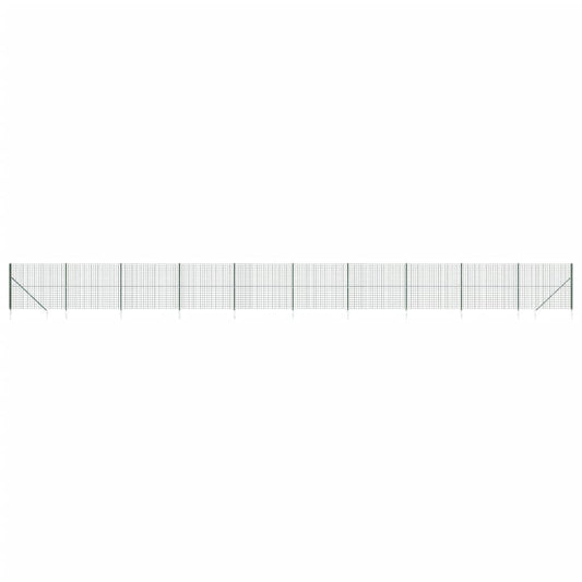 Maschendrahtzaun mit Bodenhülsen Grün 2x25 m