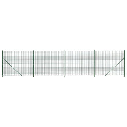 Maschendrahtzaun mit Bodenflansch Grün 1,4x10 m