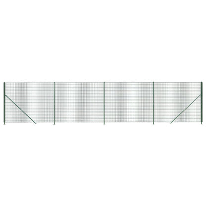 Maschendrahtzaun mit Bodenflansch Grün 2x10 m