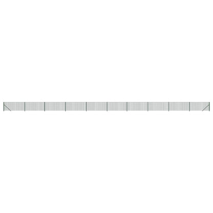 Maschendrahtzaun mit Bodenflansch Grün 0,8x25 m