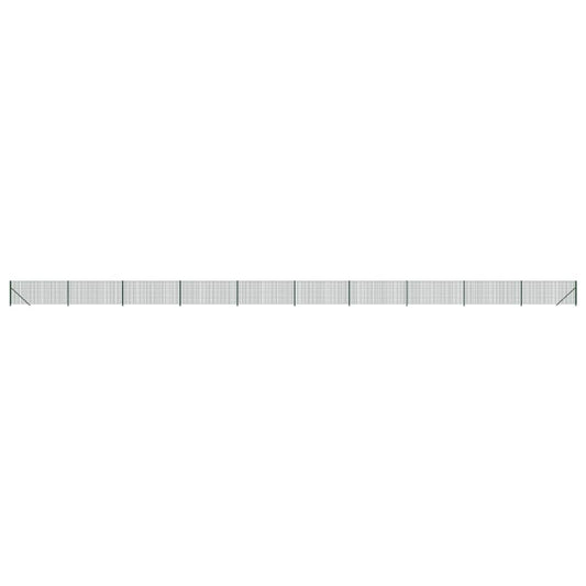 Maschendrahtzaun mit Bodenflansch Grün 0,8x25 m