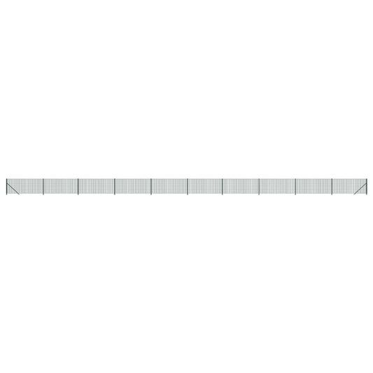 Maschendrahtzaun mit Bodenflansch Grün 1,1x25 m