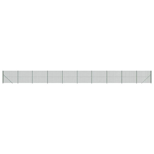 Maschendrahtzaun mit Bodenflansch Grün 1,4x25 m