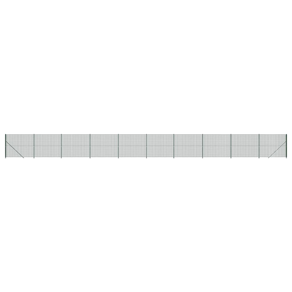 Maschendrahtzaun mit Bodenflansch Grün 1,6x25 m