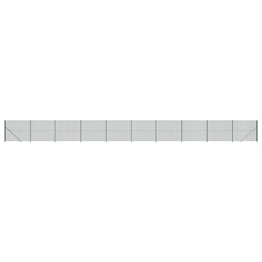 Maschendrahtzaun mit Bodenflansch Grün 1,6x25 m