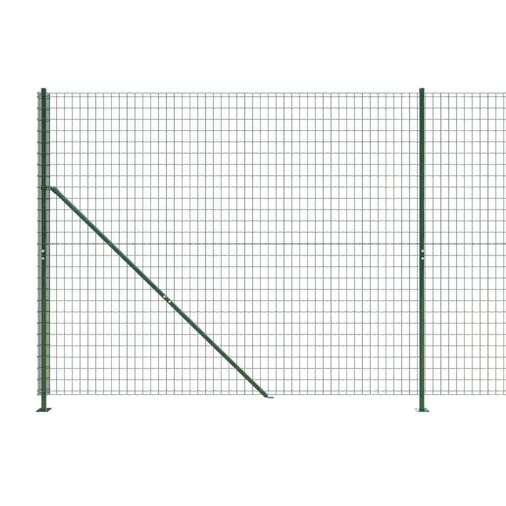 Maschendrahtzaun mit Bodenflansch Grün 1,8x25 m