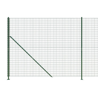 Maschendrahtzaun mit Bodenflansch Grün 1,8x25 m