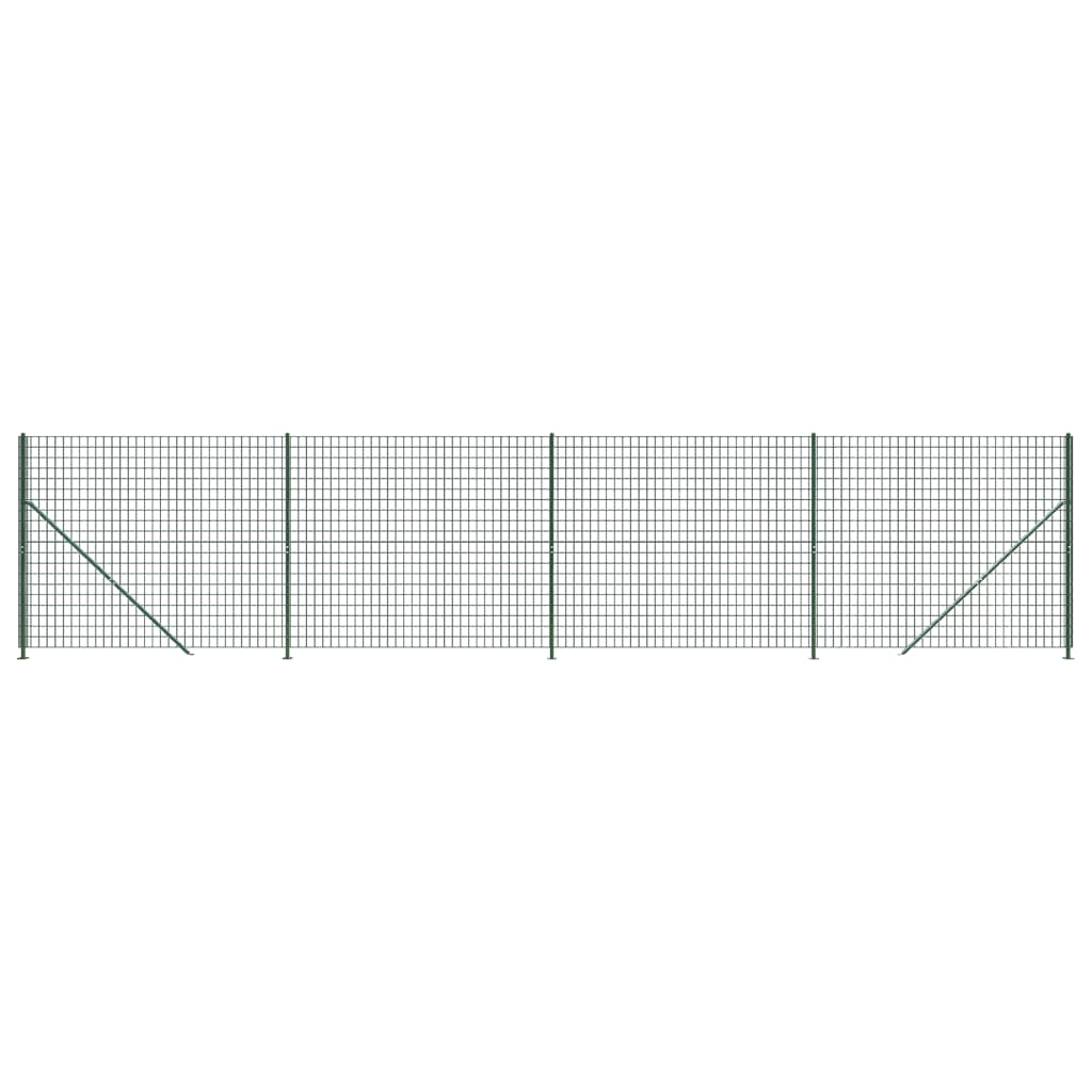 Maschendrahtzaun mit Bodenflansch Grün 2,2x10 m
