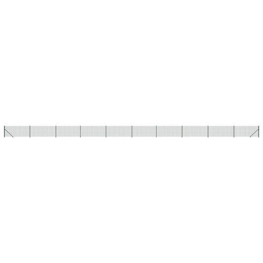 Maschendrahtzaun mit Bodenflansch Grün 0,8x25 m