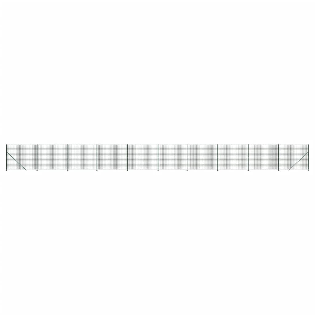 Maschendrahtzaun mit Bodenflansch Grün 1,6x25 m
