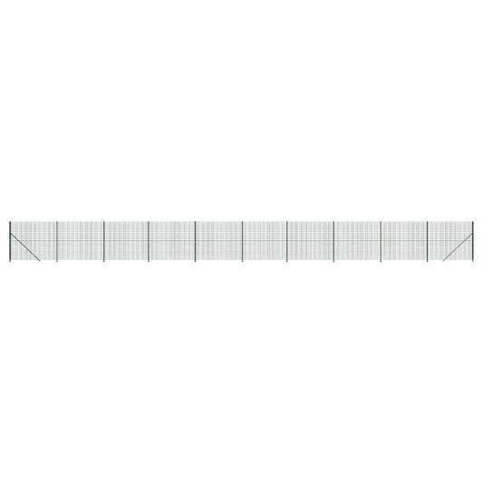 Maschendrahtzaun mit Bodenflansch Grün 1,6x25 m