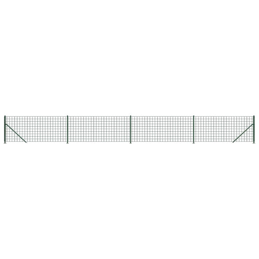 Maschendrahtzaun mit Bodenflansch Grün 1x10 m