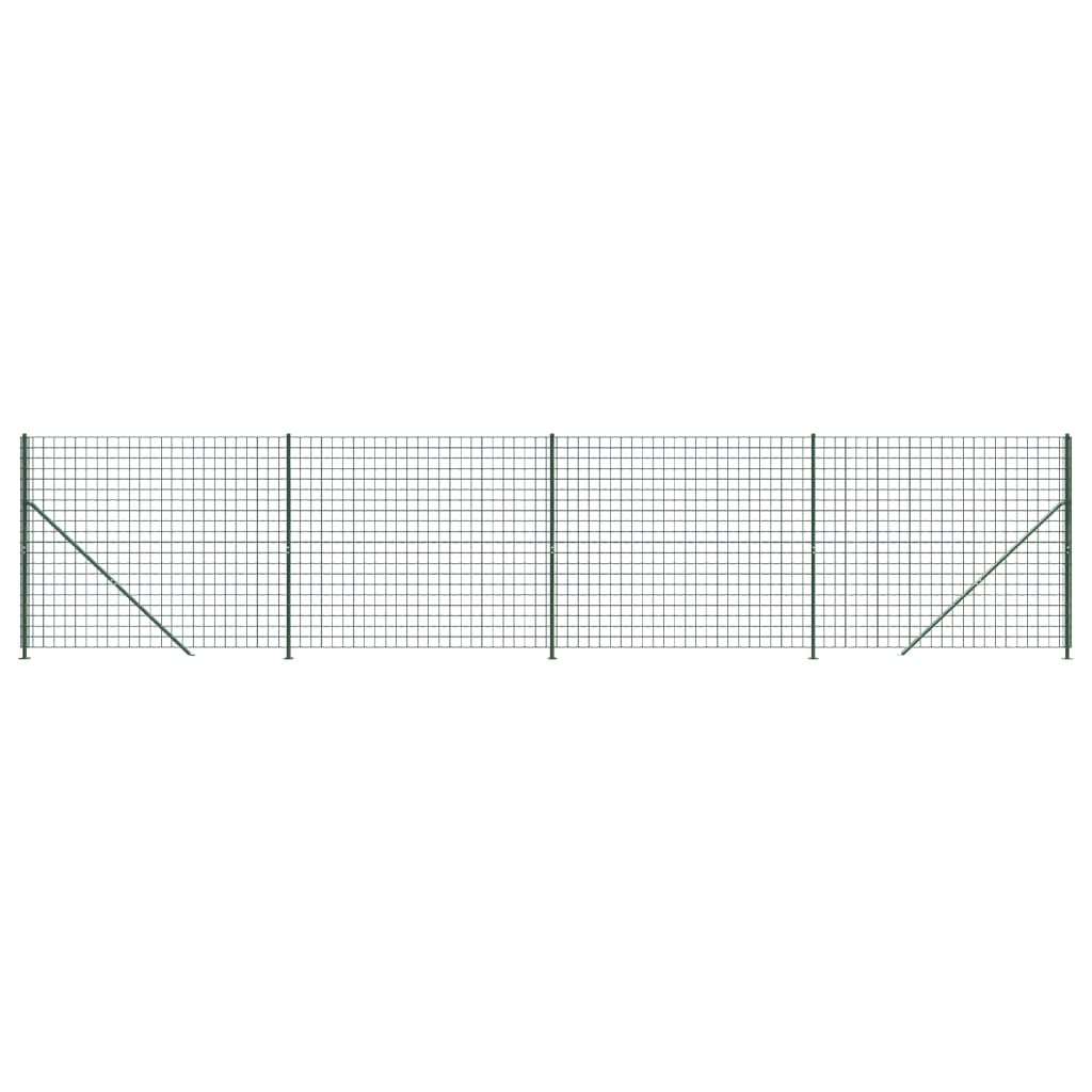 Maschendrahtzaun mit Bodenflansch Grün 2x10 m