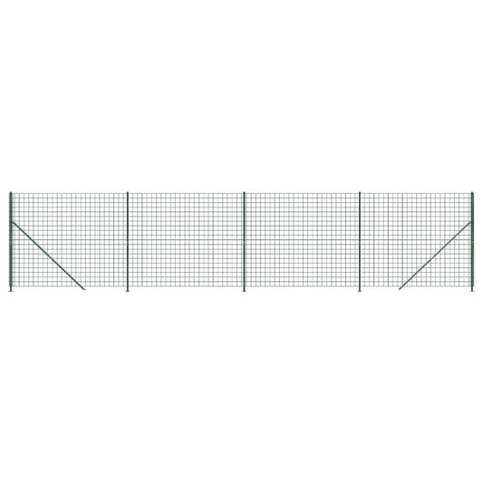 Maschendrahtzaun mit Bodenflansch Grün 2x10 m