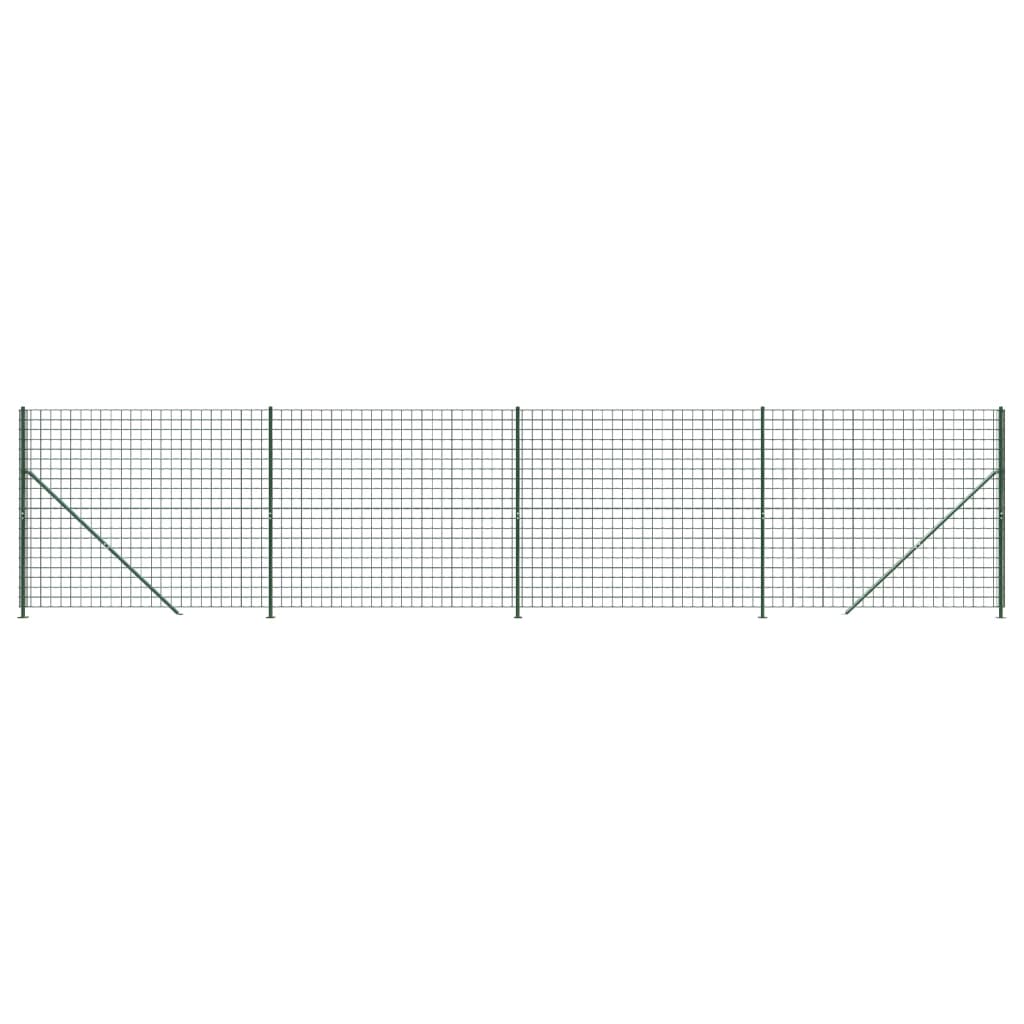 Maschendrahtzaun mit Bodenflansch Grün 2,2x10 m