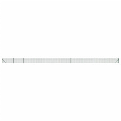 Maschendrahtzaun mit Bodenflansch Grün 0,8x25 m