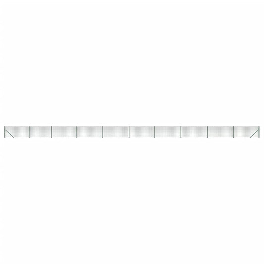 Maschendrahtzaun mit Bodenflansch Grün 0,8x25 m