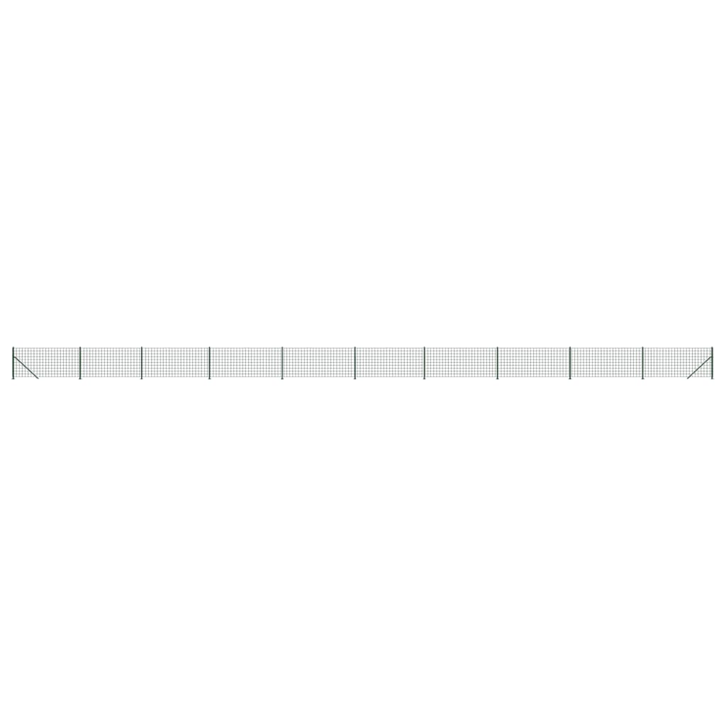 Maschendrahtzaun mit Bodenflansch Grün 1x25 m
