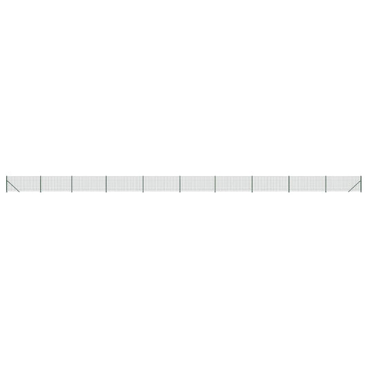 Maschendrahtzaun mit Bodenflansch Grün 1x25 m