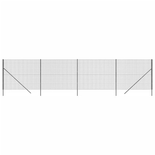 Maschendrahtzaun Anthrazit 1,4x10 m Verzinkter Stahl