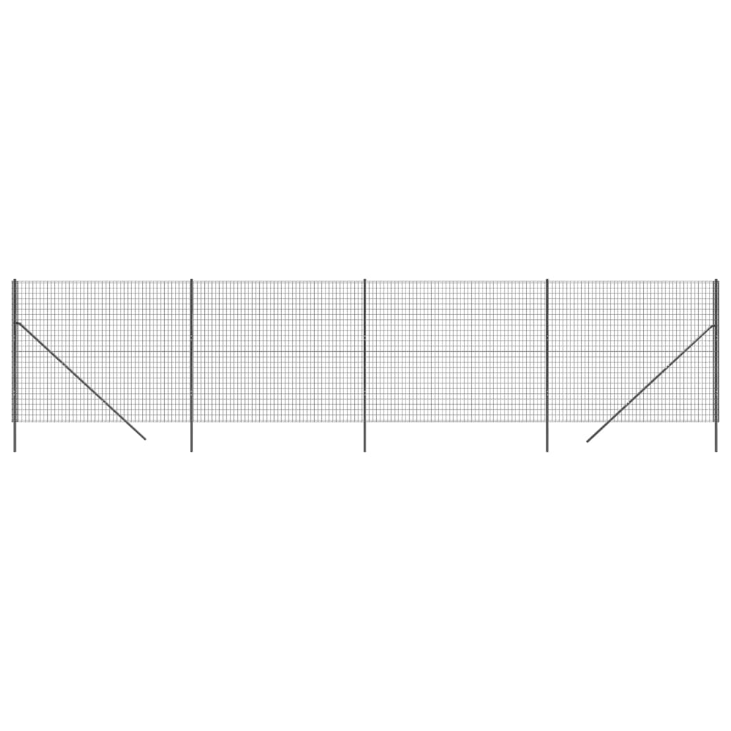 Maschendrahtzaun Anthrazit 1,8x10 m Verzinkter Stahl