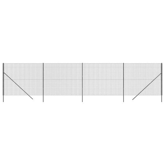 Maschendrahtzaun Anthrazit 1,8x10 m Verzinkter Stahl