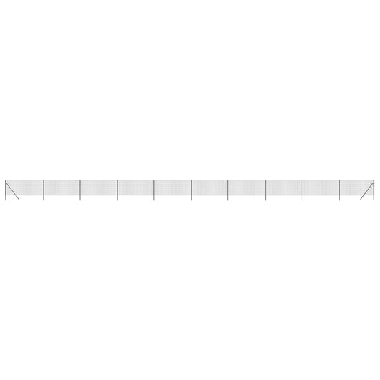 Maschendrahtzaun Anthrazit 0,8x25 m Verzinkter Stahl