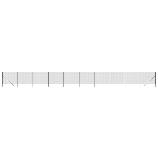 Maschendrahtzaun Anthrazit 1,8x25 m Verzinkter Stahl