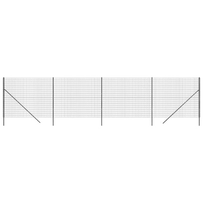 Maschendrahtzaun Anthrazit 1,6x10 m Verzinkter Stahl