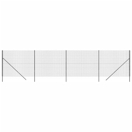 Maschendrahtzaun Anthrazit 1,8x10 m Verzinkter Stahl