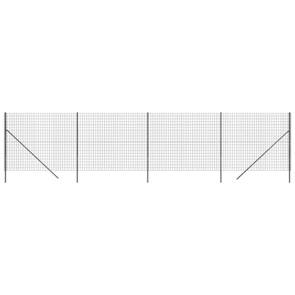 Maschendrahtzaun Anthrazit 2,2x10 m Verzinkter Stahl