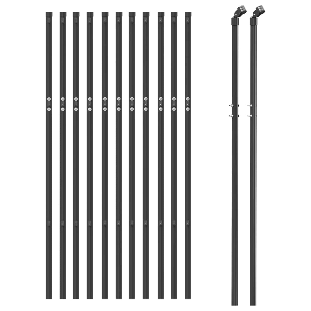 Trådnet Hegn Antracit 0,8x25 m Galvaniseret stål