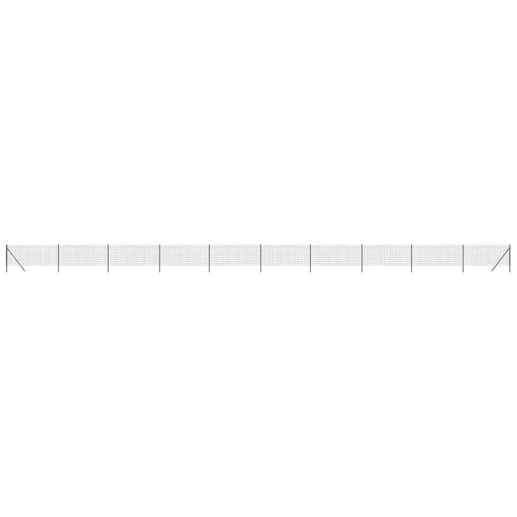 Maschendrahtzaun Anthrazit 1x25 m Verzinkter Stahl