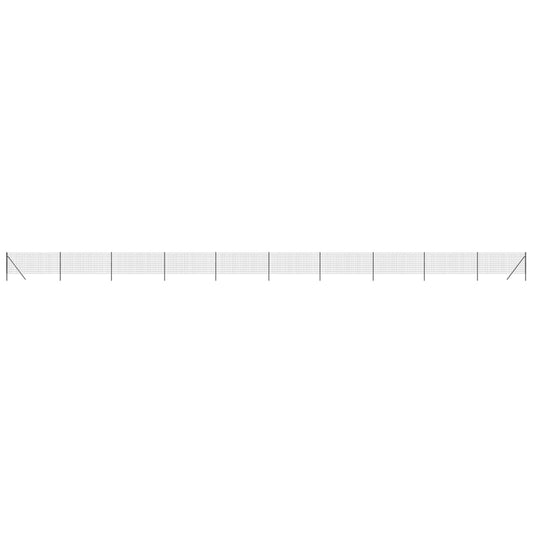 Maschendrahtzaun Anthrazit 1x25 m Verzinkter Stahl