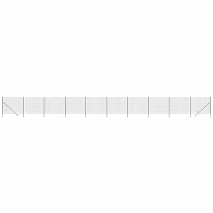 Maschendrahtzaun Anthrazit 1,4x25 m Verzinkter Stahl