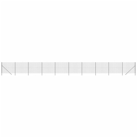 Maschendrahtzaun Anthrazit 1,4x25 m Verzinkter Stahl