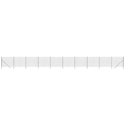 Maschendrahtzaun Anthrazit 1,8x25 m Verzinkter Stahl