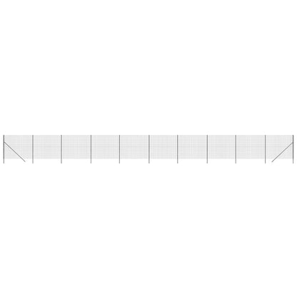 Maschendrahtzaun Anthrazit 2,2x25 m Verzinkter Stahl