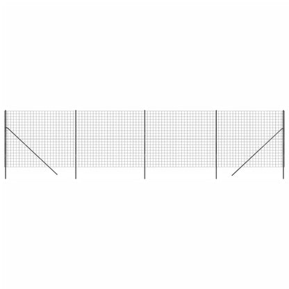 Maschendrahtzaun Anthrazit 1,6x10 m Verzinkter Stahl