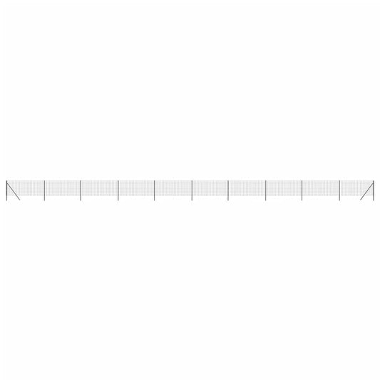 Maschendrahtzaun Anthrazit 0,8x25 m Verzinkter Stahl