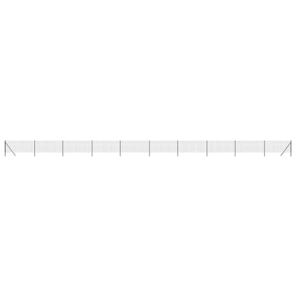 Maschendrahtzaun Anthrazit 1,1x25 m Verzinkter Stahl