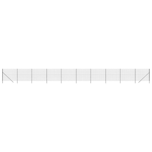 Maschendrahtzaun Anthrazit 1,4x25 m Verzinkter Stahl