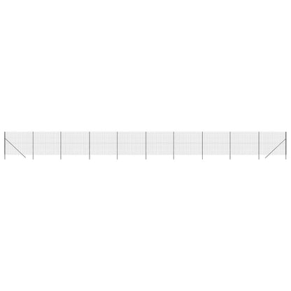 Maschendrahtzaun Anthrazit 1,8x25 m Verzinkter Stahl