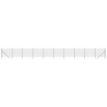 Maschendrahtzaun Anthrazit 2x25 m Verzinkter Stahl