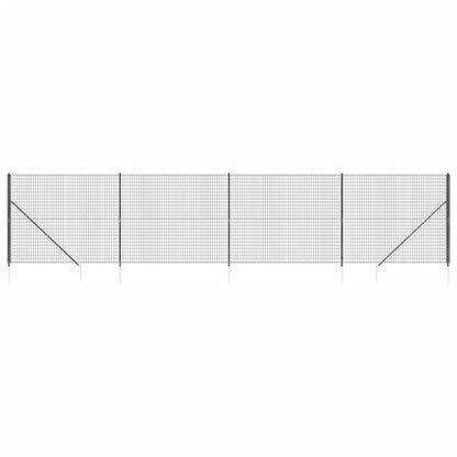 Maschendrahtzaun mit Bodenhülsen Anthrazit 1,6x10 m