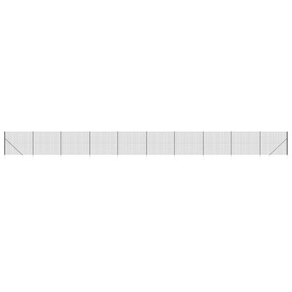 Maschendrahtzaun mit Bodenhülsen Anthrazit 1,6x25 m