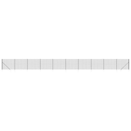 Maschendrahtzaun mit Bodenhülsen Anthrazit 1,6x25 m