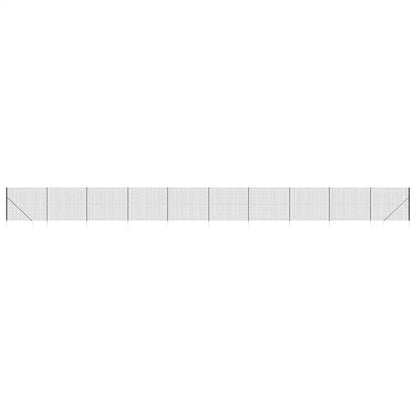 Maschendrahtzaun mit Bodenhülsen Anthrazit 2x25 m